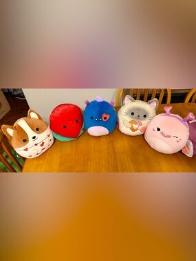 NWT Lot of 5- 8” Valentine’s Day Squishmallows, Limited Edition, See Description